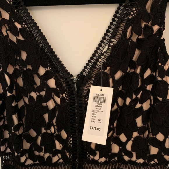 BRAND NEW. Chelsea v neck black lace dress. Tags still on. Retail:$178. - Picture 4 of 6